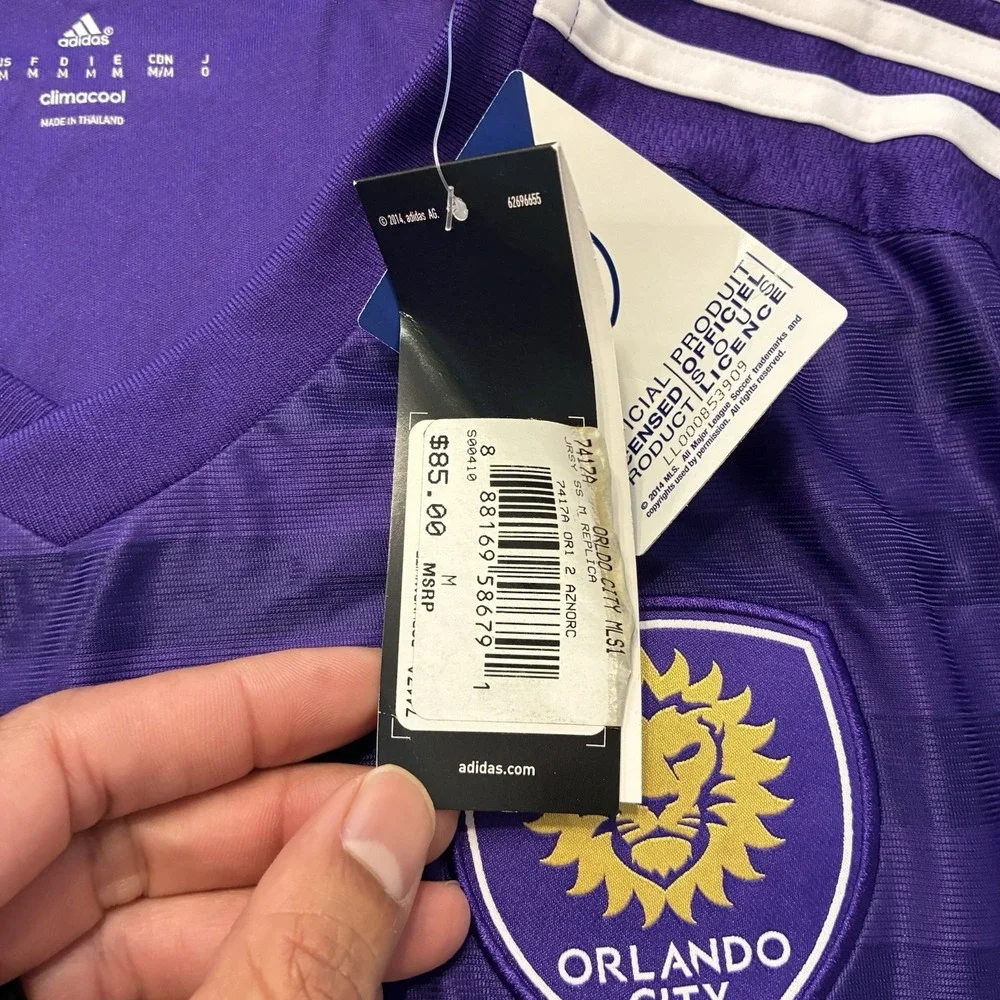 Orlando City Adidas Climacool Soccer Futbol Jersey Mens Medium Embroidered